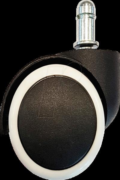 LC-Power LC-CASTERS-5BW - Castor wheels - LC-Power - with most gaming and office chairs - Black - White - Plastic - Rubber - 4.7 cm - LC-CASTERS-5BW