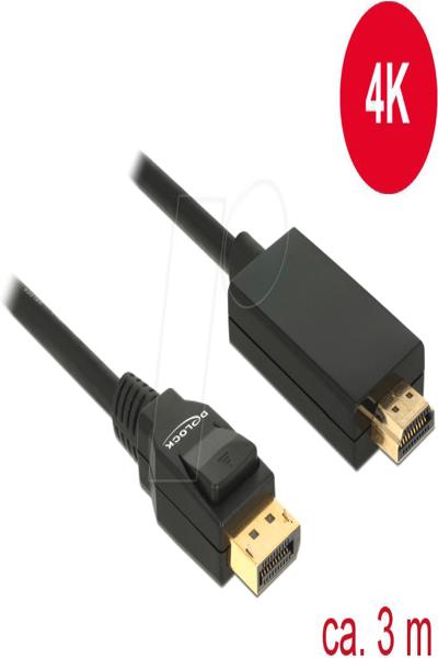 Delock Adapter cable - DisplayPort male to HDMI male - 85318