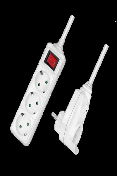 LogiLink LPS273 4-uttag Power Strip 3x CEE 7/3 + 1 - LPS273