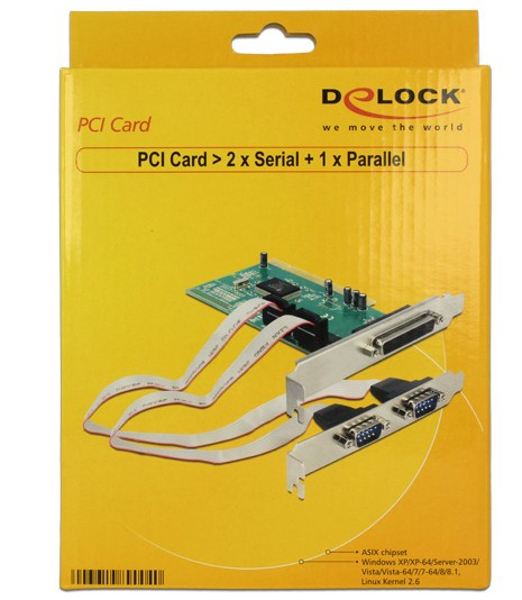 Delock 1x Parallel & 2x Serial - PCI card - PCI - Wired - 89004