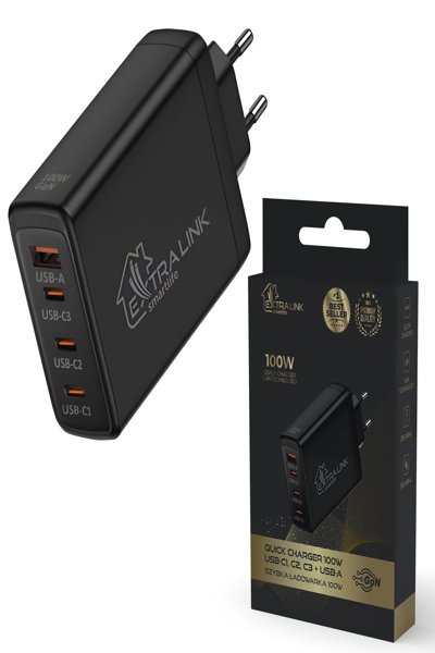 Chargeur rapide Extralink Smart Life 100 W GaN CHARESL01