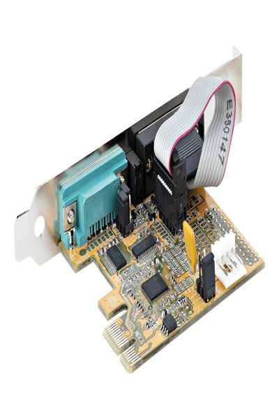 StarTech.com 2-Port PCI Express Serial Card, Dual Port PCIe to RS232 (DB9) Serial Interface Card, 16C1050 UART, Standard or Low Profile Brackets, COM Retention, For Windows & Linux - 21050-PC-SERIAL-CARD