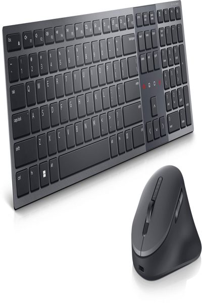 Dell KM900 - Wireless - RF Wireless + Bluetooth - Scissor key switch - QWERTY - Graphite - Mouse included - KM900-GR-NOR