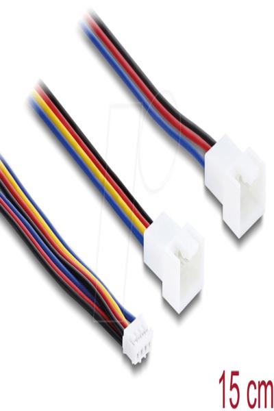 Delock Y-Fan Cable 1x PWM Female to Male + 4-Pin 15cm - 91364