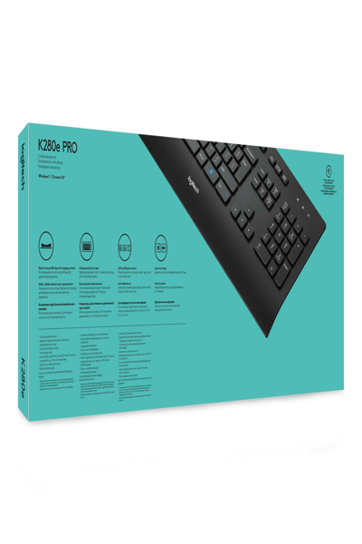 Logitech Keyboard K280e for Business - Full-size (100%) - Wired - USB - AZERTY - Black - 920-005210