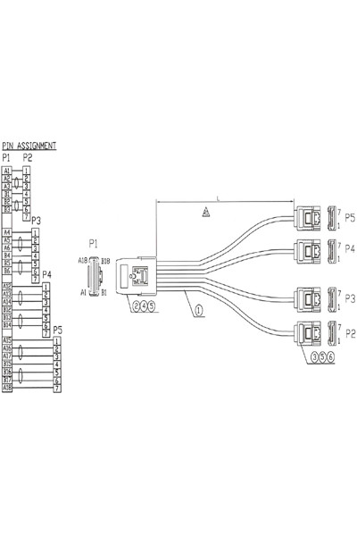 Câble SAS InLine Mini SAS SFF8087 vers 4x SATA 0,5 m