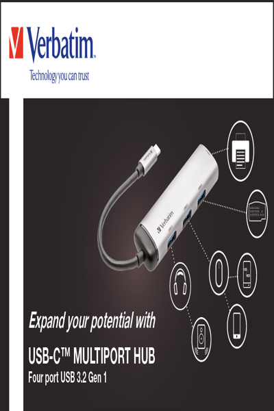 Verbatim Hub - 4 x USB 3.2 Gen 1 - 49147