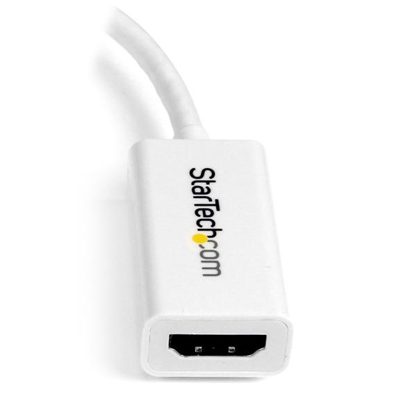 StarTech Mini DisplayPort to HDMI 4k @ 30Hz adapter for UltraBook- mDP 1.2 to HDMI converter - video converter - DisplayPort - white - for Apple MacBook Air, MacBook Pro (MDP2HD4KSW) - MDP2HD4KSW