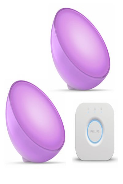Philips 2x White Color Ambiance Go Portable Table Lamp Bridge V2