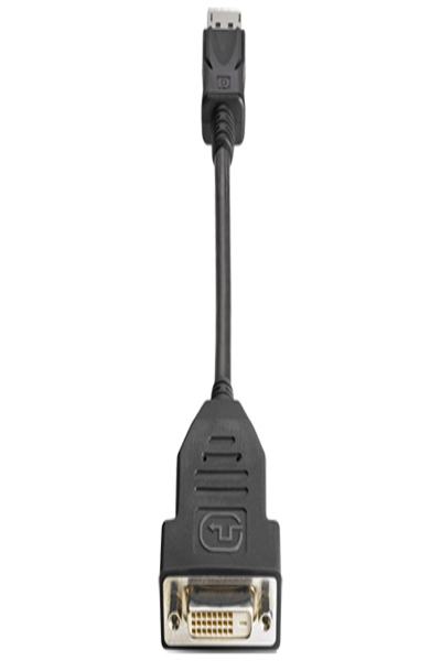 HP DisplayPort - DVI-D Adapter: 0.19m Male to Male, Black - 481409-002