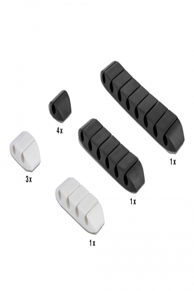 Delock Cable holder kit - desk mountable, surface mountable, wall mountable - 18400