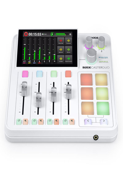 RODE Caster Duo ljudproduktionsstudio vit utgåva - RCDUOW