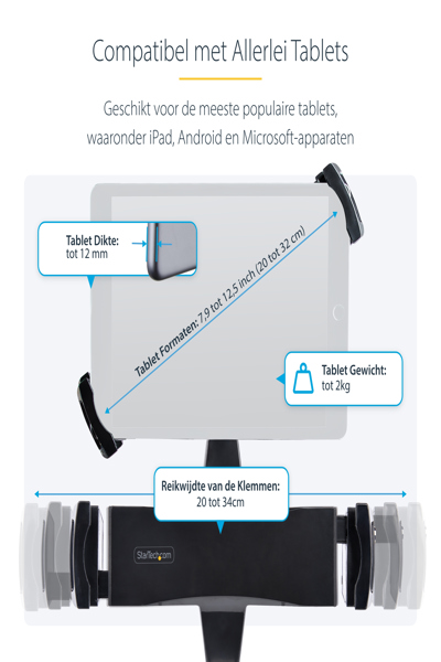 StarTech.com VESA Mount Adapter for Tablets 7.9-12.5 inch - TABLET-VESA-ADAPTER