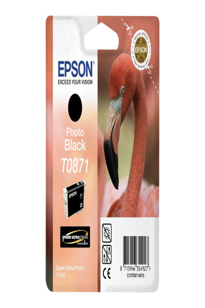 Epson Flamingo Singlepack Photo Black T0871 Ultra Gloss High-Gloss 2 - Noir photo - Encre à colorants - 1 pièce(s)