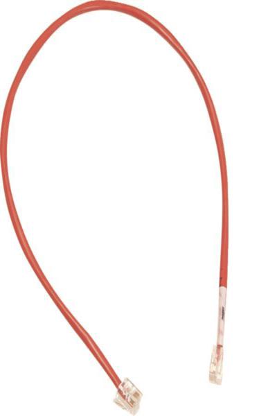 Hager Patch-Leitung m.2xRJ12ZZ12LMN200: 2m Cable, Red, for LMN-Modul