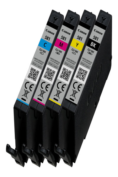 Cartouche d'encre Canon CLI-581 BK/C/M/Y - Encre pigmentée - 5,6 ml - 5,6 ml - Multipack