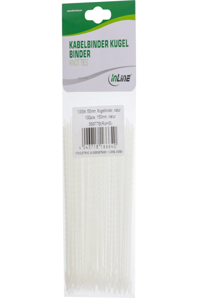 Colliers de serrage à boule en ligne blancs 100 mm, 100 pièces