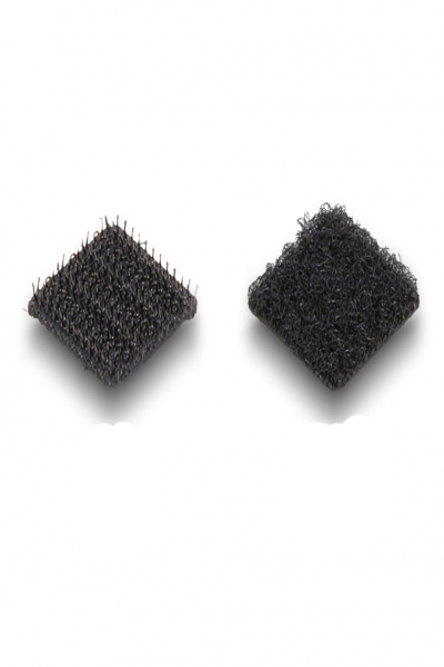 Delock Hook-and-loop dots - square - self-adhesive - 64 pieces black - Black - 20 mm - 64 pc(s) - Polybag - 19096