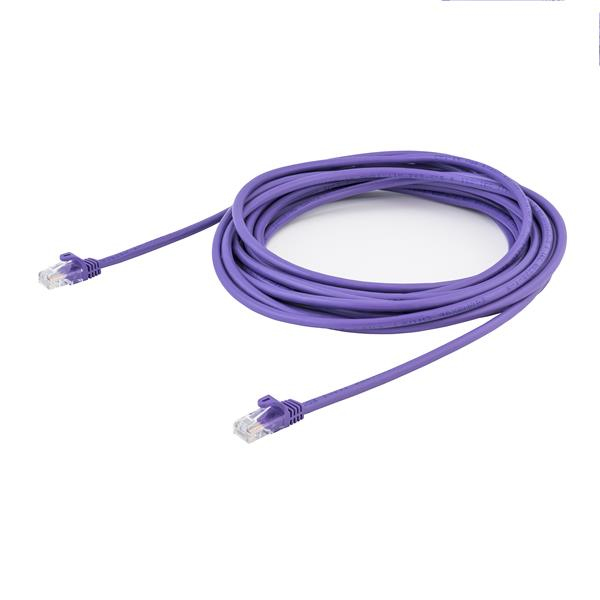 StarTech Cat5e Ethernet Patch Cable with Snagless RJ45 Connectors - 7 m - Purple - 7 m - Cat5e - U/UTP (UTP) - RJ-45 - RJ-45 - Purple - 45PAT7MPL