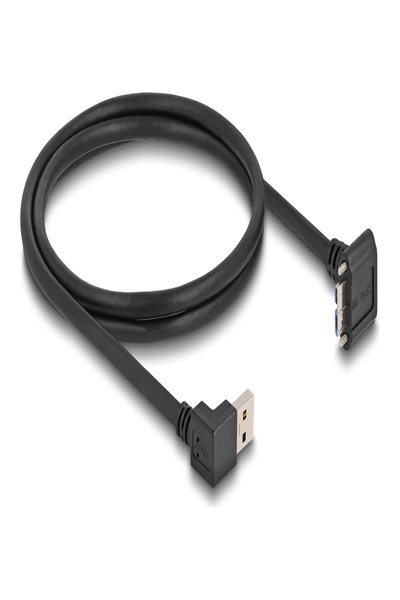 Câble USB Delock - USB Type A (M) coudé vers le bas vers Micro-USB Type B (M) coudé vers le bas