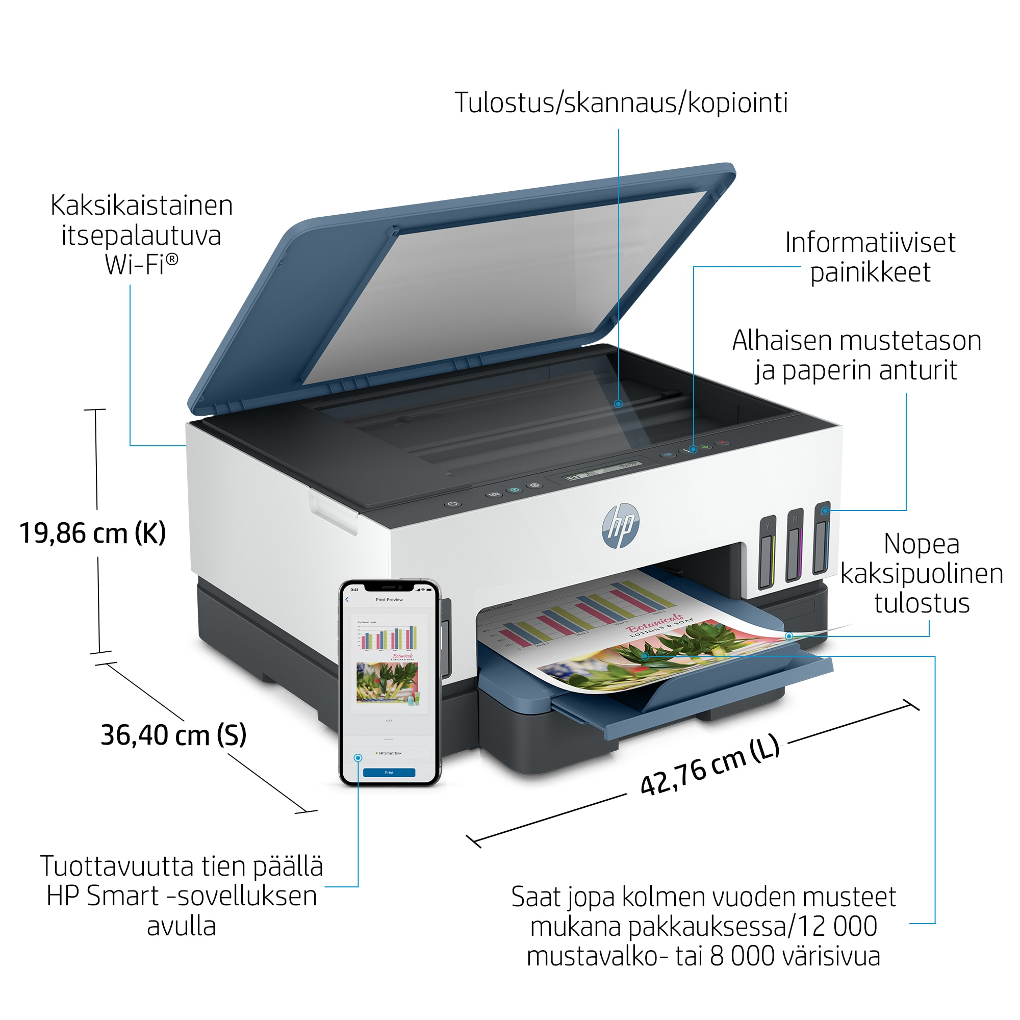 HP Printer Smart Tank 7006 All-in-One - Inkjet - Colored - 28B55A#BHC