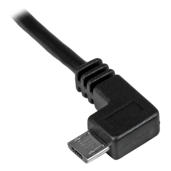StarTech Micro-USB Charge-Sync Cable Left Angle 1m - USBAUB1MLA