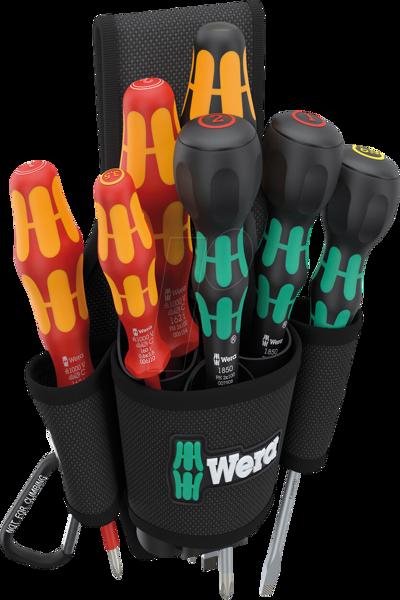 Wera 05136033001 - Jeu de tournevis, pochette de ceinture, 2 pièces, 8 pièces