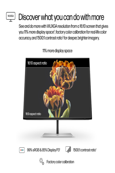 HP Series 7 Pro WUXGA Monitor: 24-inch (724pn), 61 cm - 8X534AT