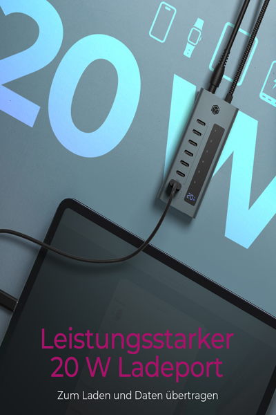 ICY BOX 7-portars USB 3.2 Gen 2 Type-C Hub - IB-HUB1457-C31