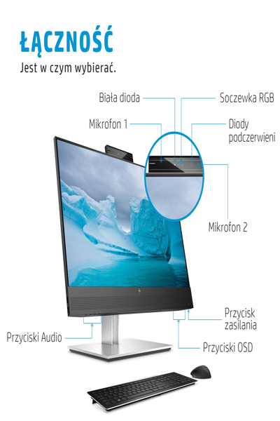 HP E24MV G4 Conferencing Monitor: 24-inch (60.5 cm) conferencing monitor. - 169L0E9#ABU
