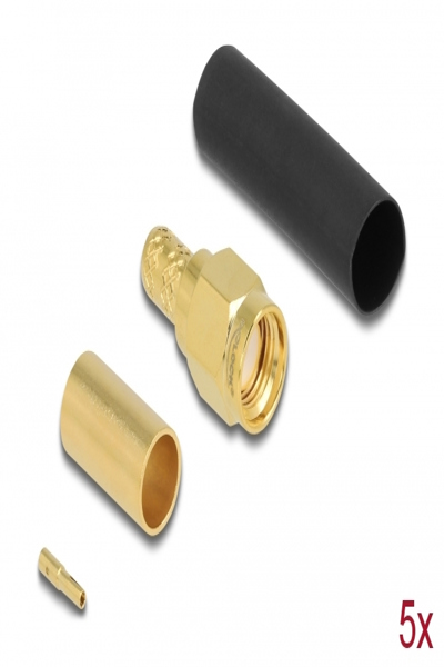 Delock Antenna connector - RP-SMA (M) crimp - 90043