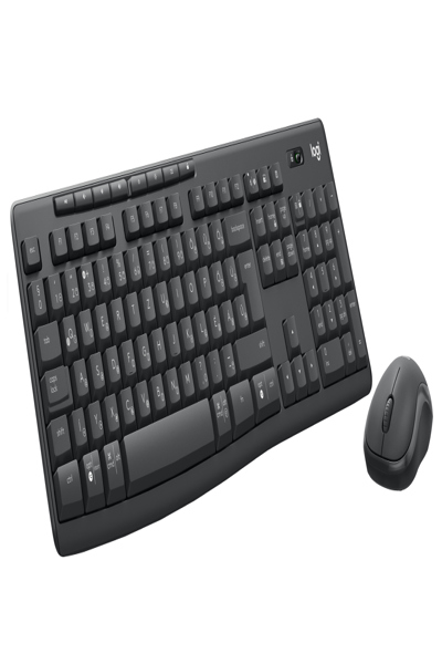 Logitech MK370 Combo for Business - Wireless - RF Wireless + Bluetooth - Mecha-membrane key switch - QWERTZ - Graphite - Mouse included - 920-012079