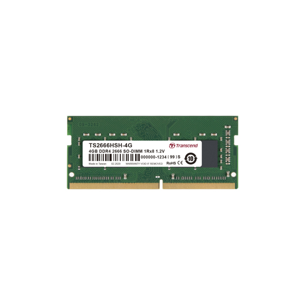 Transcend DDR4-2666 SO-DIMM 4GB - 4 GB - 1 x 8 GB - TS2666HSH-4G