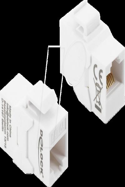 Delock Keystone Module Coupling RJ45 Socket/Socket Cat.6a - Network - 90991