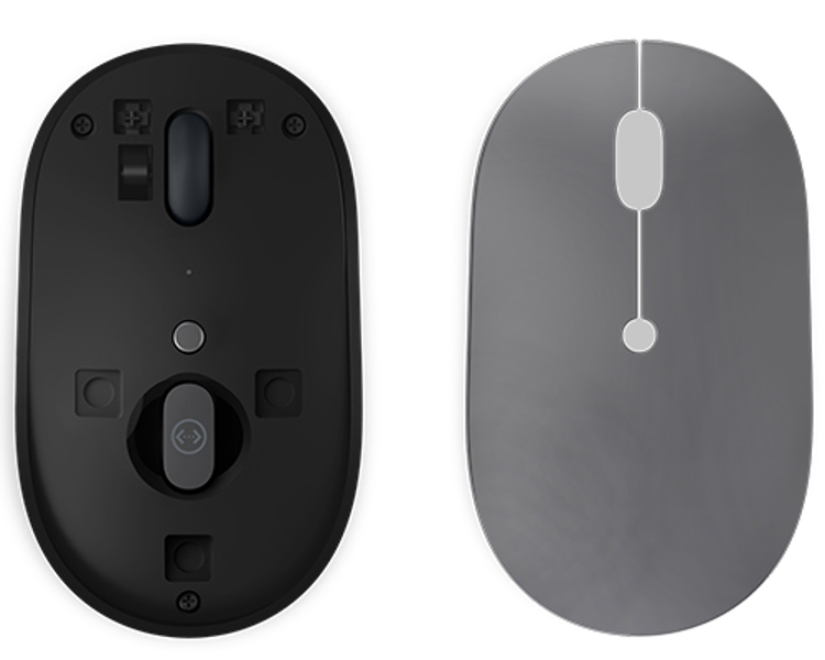 Go - Maus - ergonomisch - rechts- und linkshändig - optisch blau - 5 Tasten - kabellos - 2.4 GHz - USB-C Wireless-Empfänger - Storm Gray - för ThinkCentre M90, ThinkPad E14 Gen 3, V14 G2 IJL, V15 G2 IJL, Yoga Slim 7 Pro 16 - 4Y51C21216