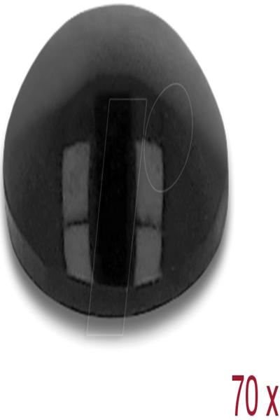 Delock Gummifötter - svarta - 18308