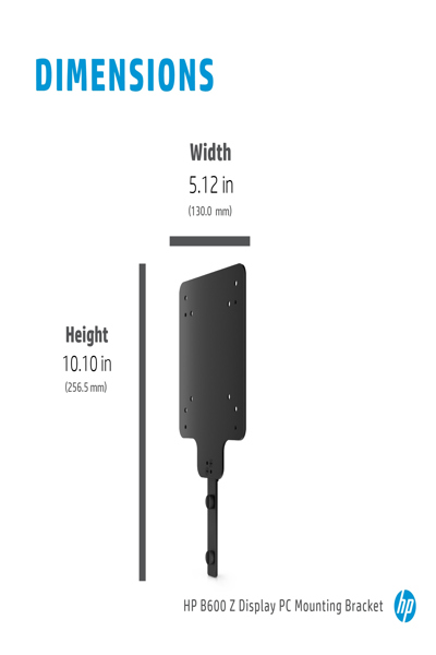 HP Z Display B600 PC Mounting Bracket