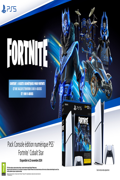 Sony PlayStation 5 Digital Edition Fortnite Svart-vit - 1000045171