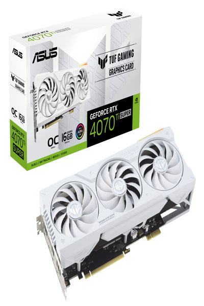 ASUS TUF-RTX4070TIS-O16G-BTF-White 16GB Grafikkort - 90YV0KI0-M0NA00