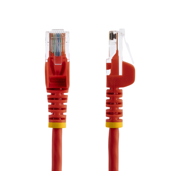 CAT5e Cable - 10 m Red Ethernet Cable - Snagless - CAT5e Patch Cord - CAT5e UTP Cable - RJ45 Network Cable - Patch Cable - RJ-45 (M) ( 45 - 45PAT10MRD
