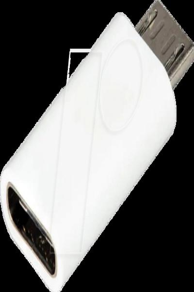Raspberry Pi RPI USB-C till microUSB-adapter vit - SC0257