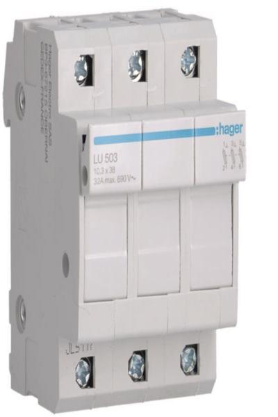 Élément fusible 3P Hager L38 3PLE LU503