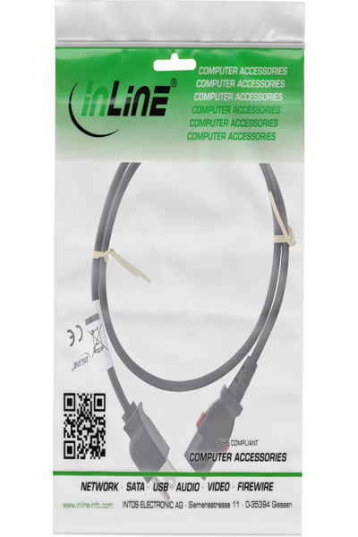 InLine Power cable - power plug USA to IEC plug C13 lockable - 2m