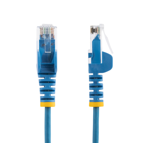 StarTech 2.5m CAT6 Cable Slim Snagless Blue - N6PAT250CMBLS