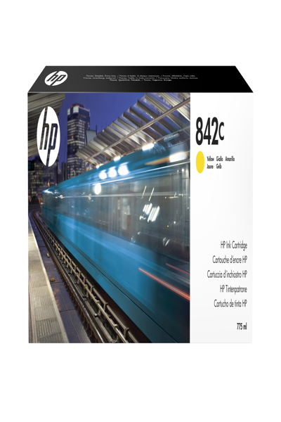 HP 842C 775-ml Yellow PageWide XL Ink Cartridge: Standard Yield