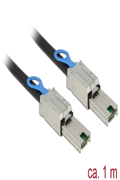Delock extern SAS-kabel - 26-pin 4x skärmad Mini MultiLane SAS (SFF-8088) - 83061