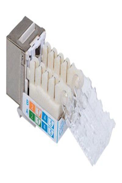 Intellinet Keystone-jack, Cat6A, FTP, verktygslös, låsfunktion, metallisk - 790789