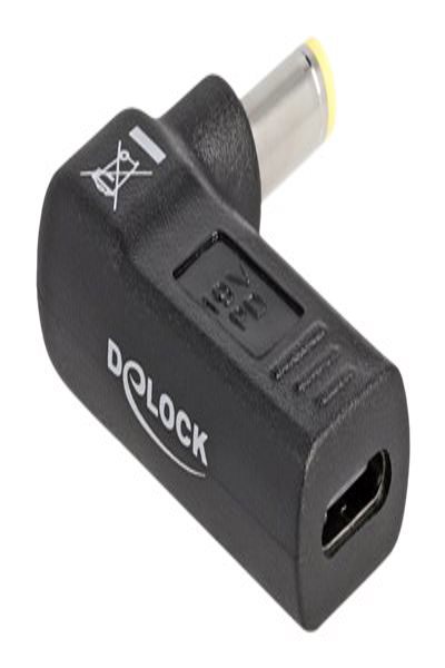 Delock Power adapter - 24 pin USB-C (F) to DC jack 5.5 x 2.5 mm (M) - 60011