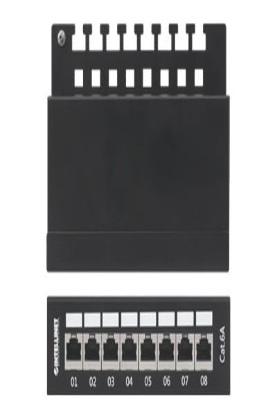 Intellinet patchpanel, Cat6a, FTP, 8-portars, stationär dator - 720908