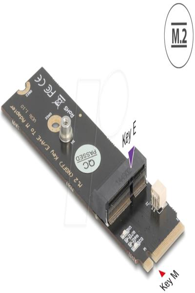 Delock 64344 - Konverter M.2 Key M Stecker> E Slot - 64344